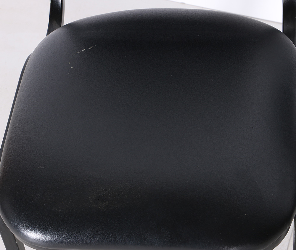 Black Vinyl Stack Chairs by FDL