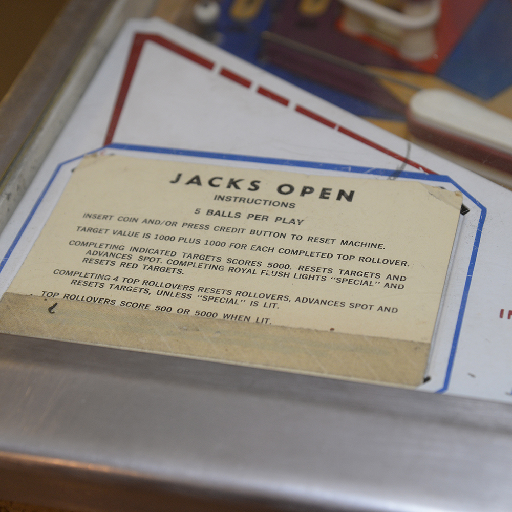 1977 "Jack's Open" Gottlieb Pinball Machine