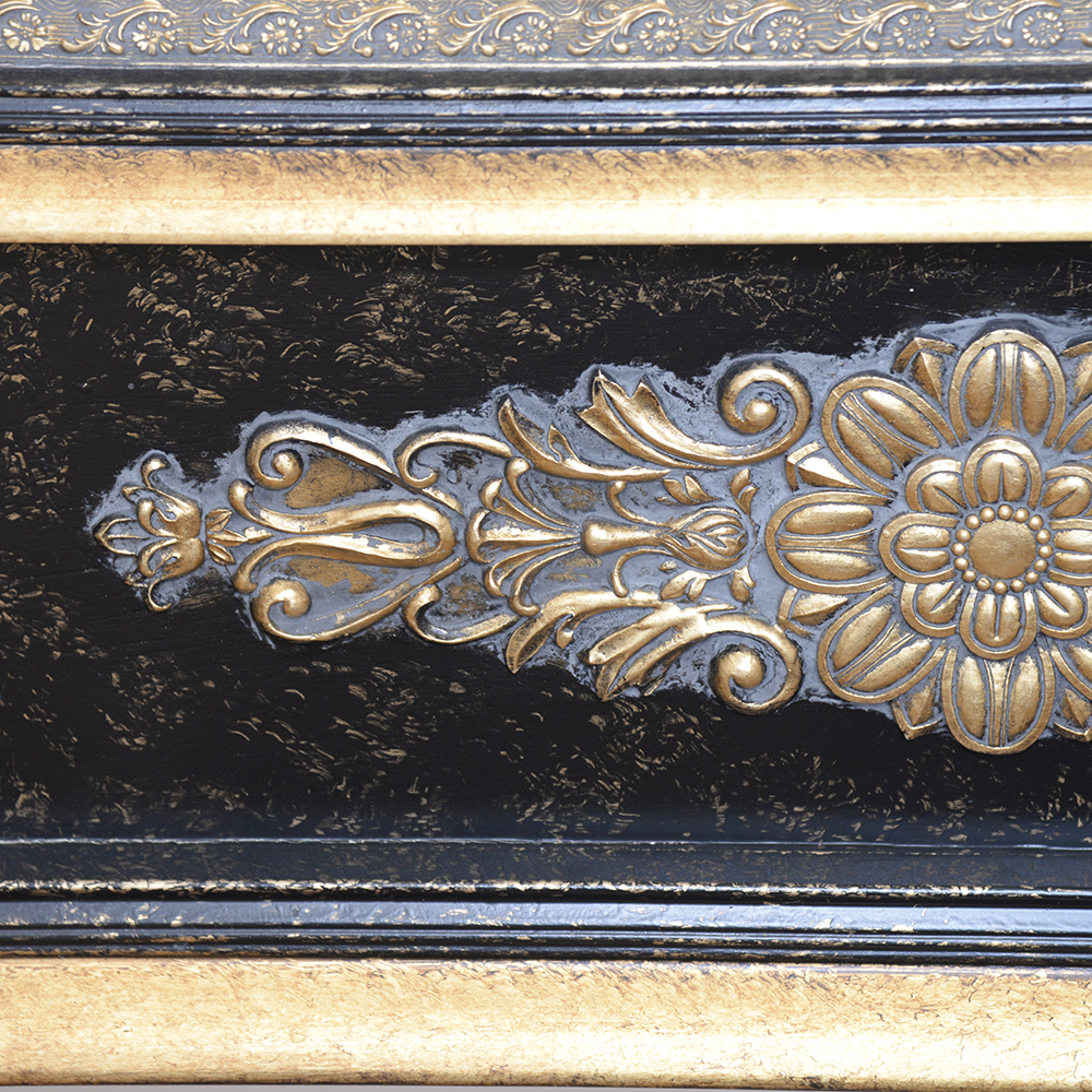 Black and Gold Tone Wall Mirror by The Bombay Company