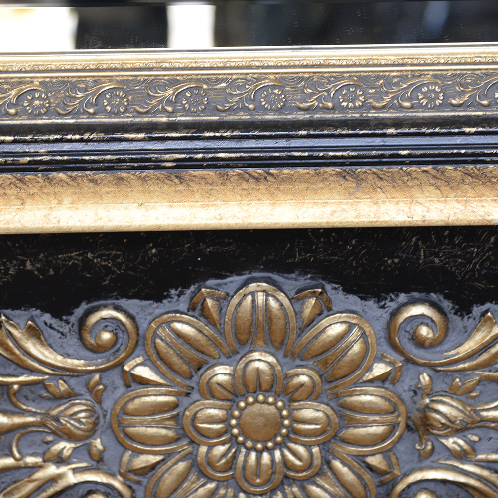 Black and Gold Tone Wall Mirror by The Bombay Company