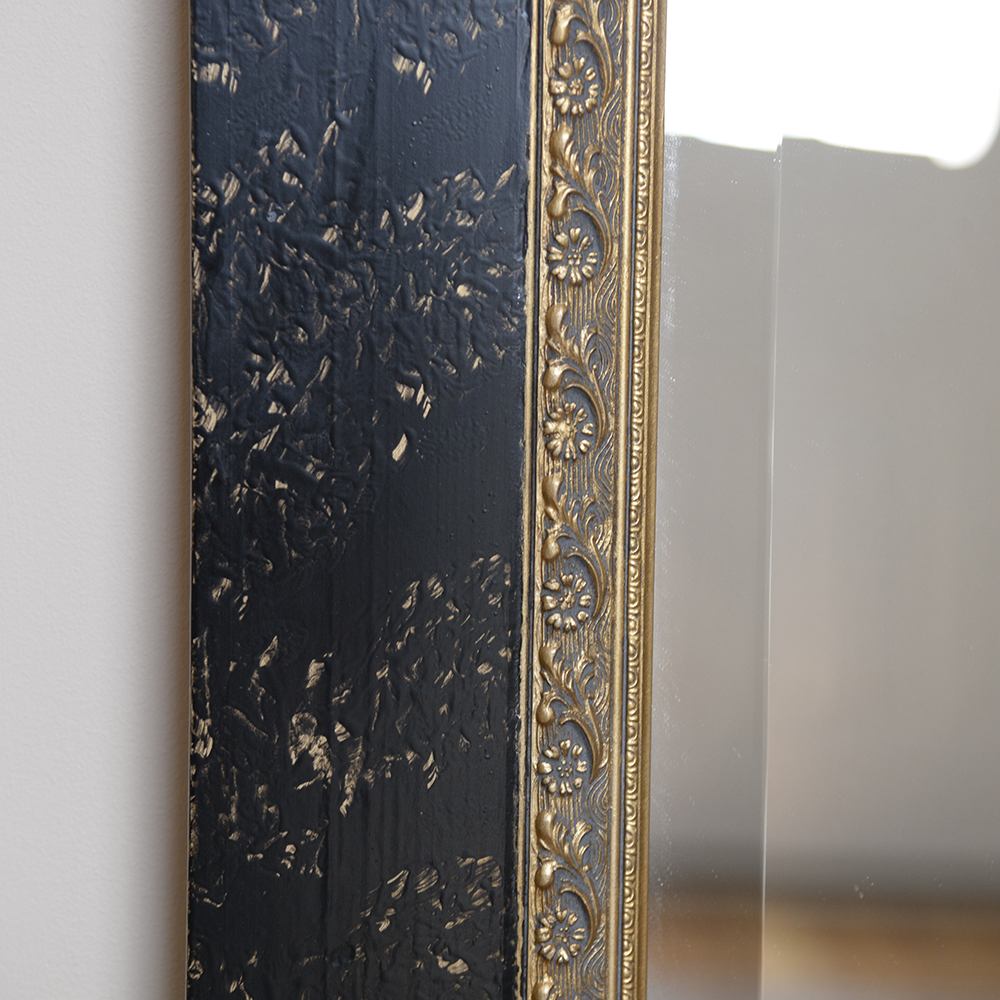 Black and Gold Tone Wall Mirror by The Bombay Company