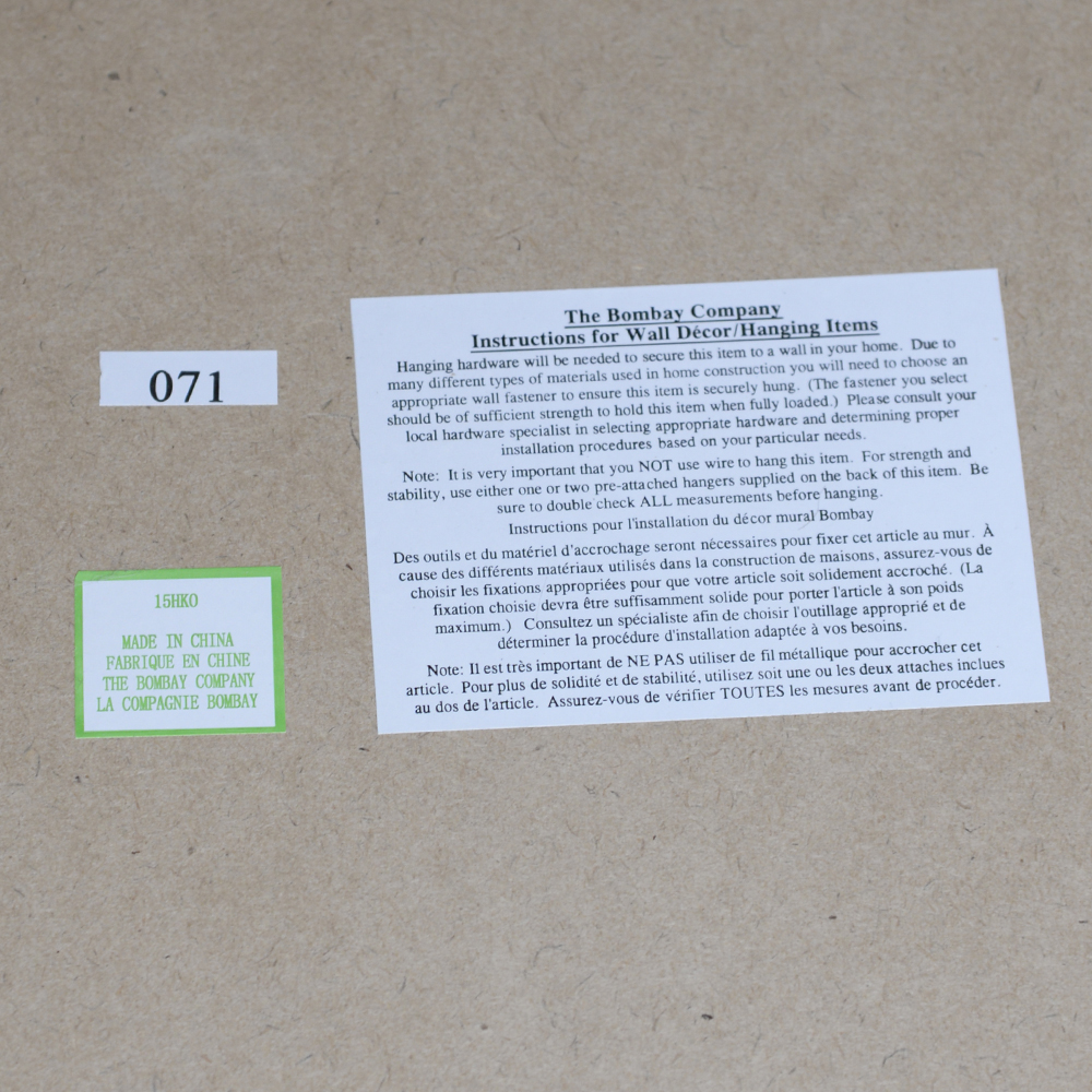 Black and Gold Tone Wall Mirror by The Bombay Company