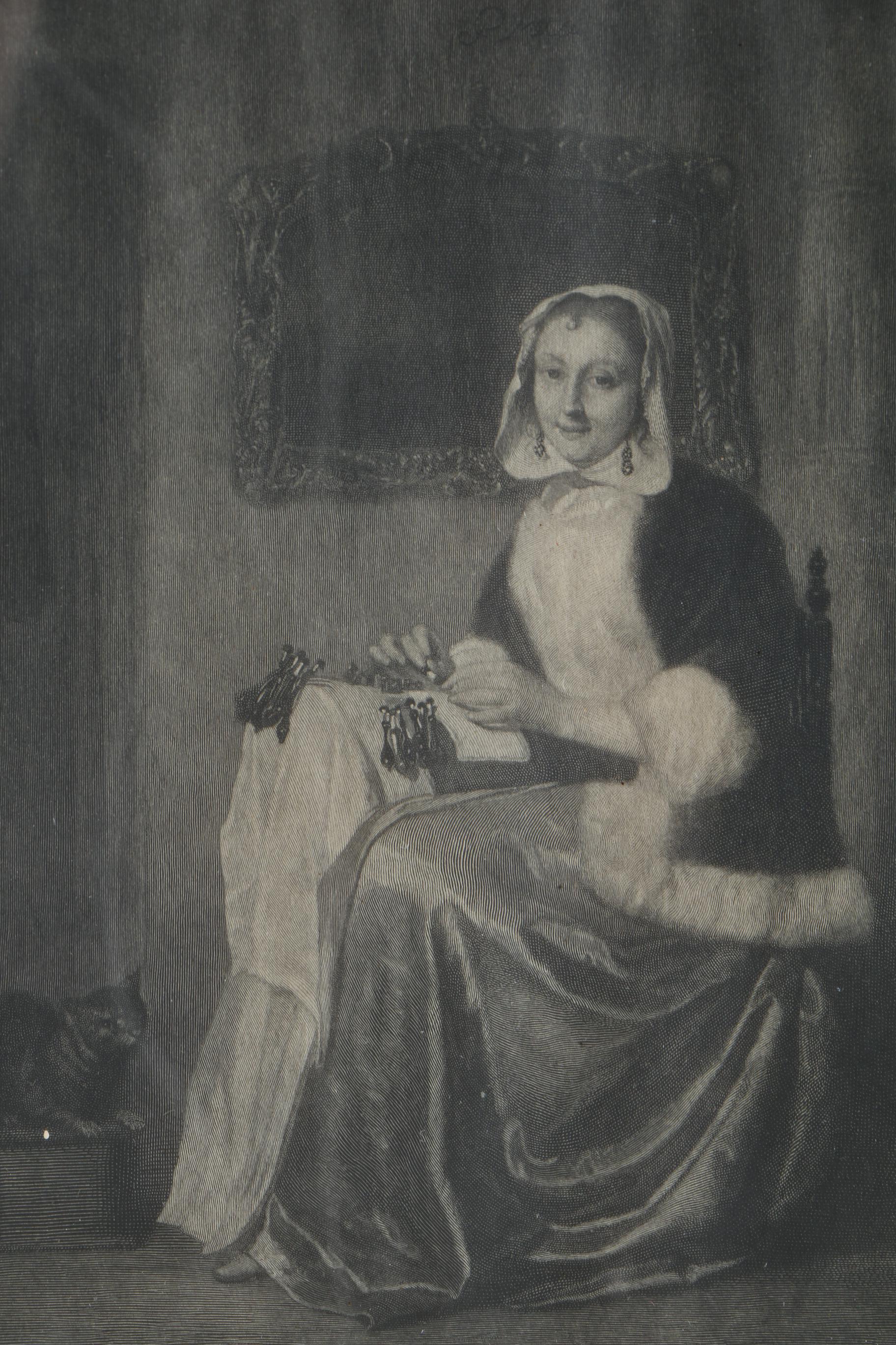Timothy Cole Engraving After Gabriel Metsu "The Lace Maker"