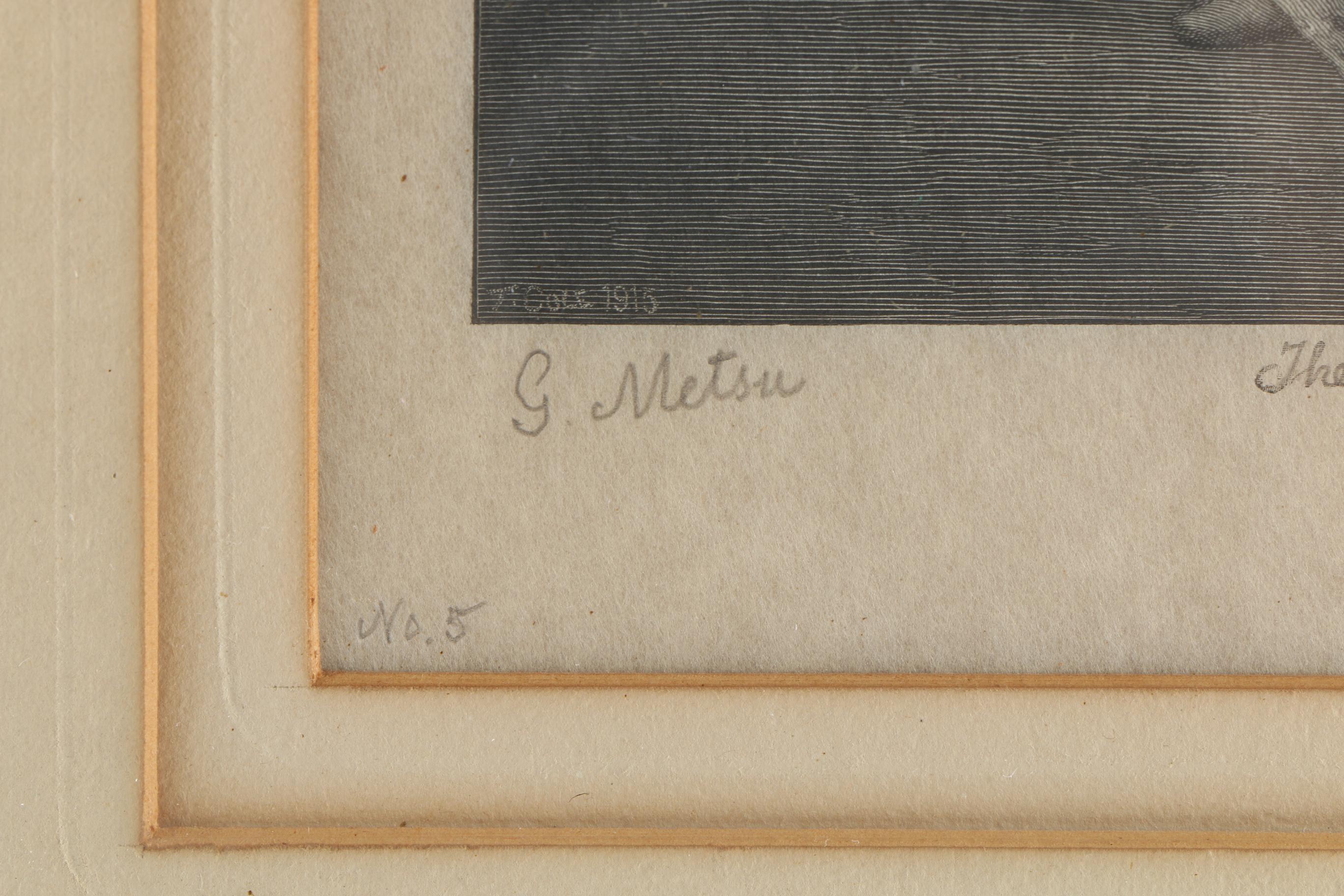 Timothy Cole Engraving After Gabriel Metsu "The Lace Maker"