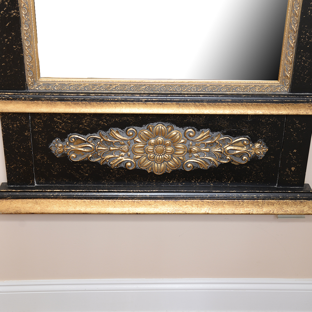 Black and Gold Tone Wall Mirror by The Bombay Company