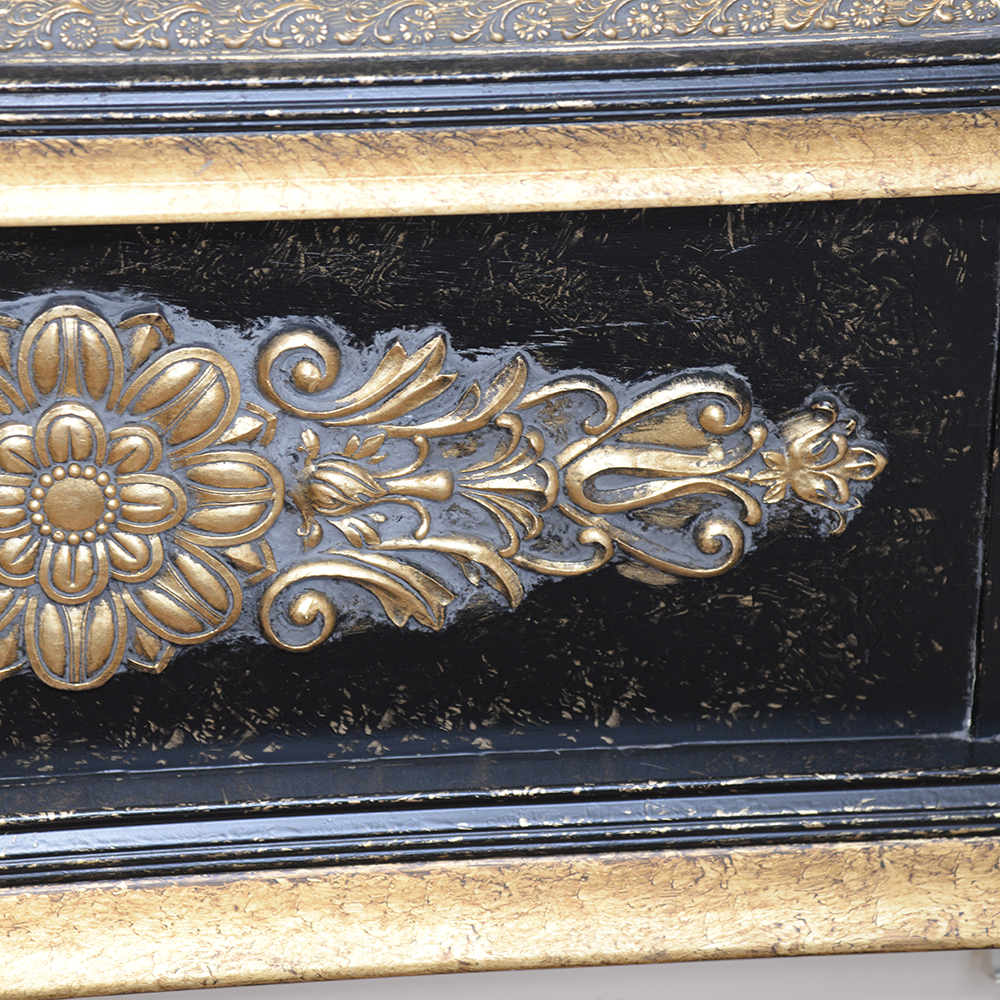 Black and Gold Tone Wall Mirror by The Bombay Company