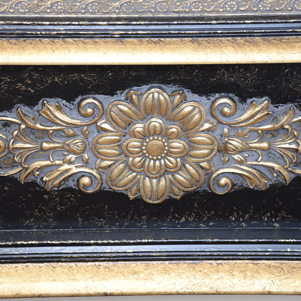 Black and Gold Tone Wall Mirror by The Bombay Company