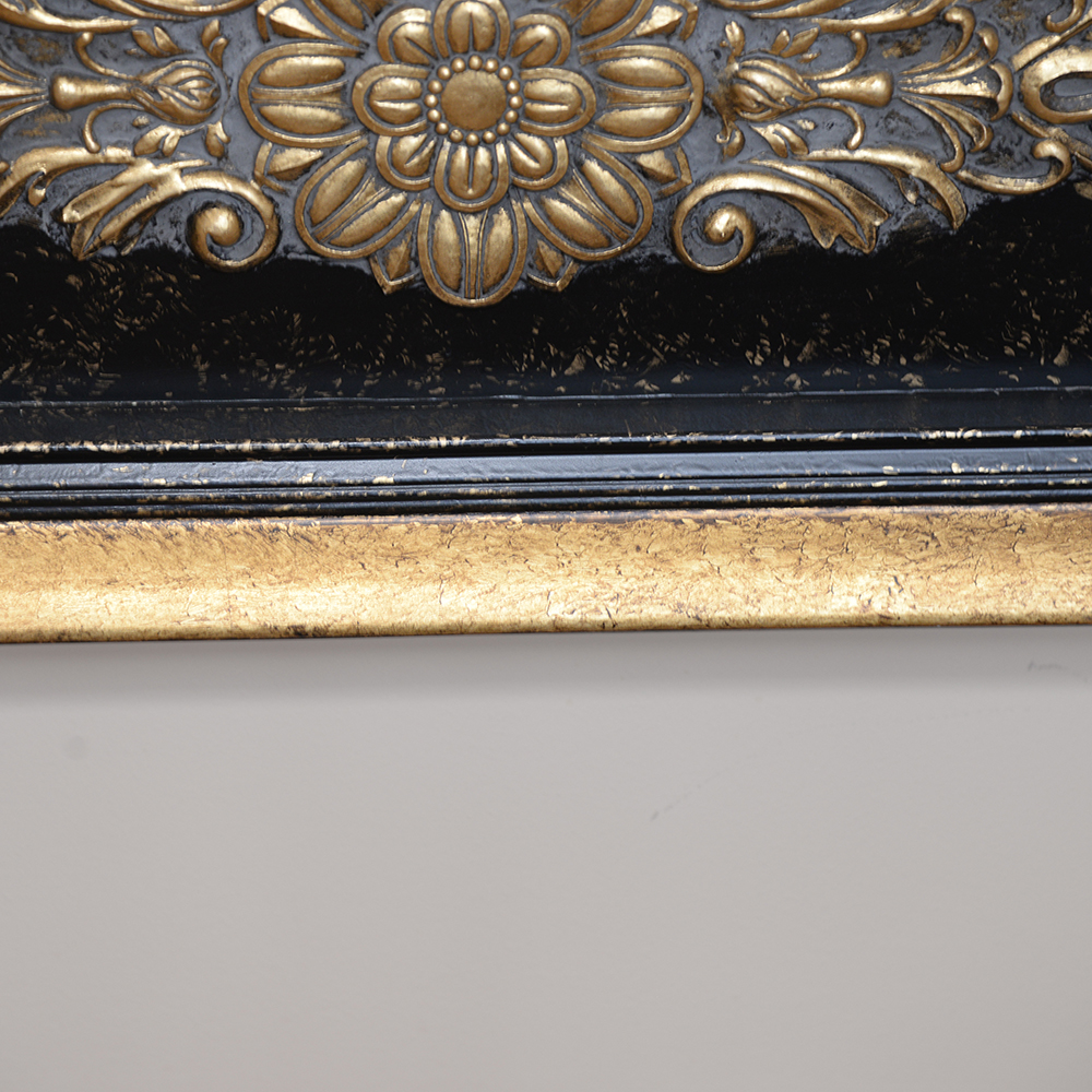 Black and Gold Tone Wall Mirror by The Bombay Company