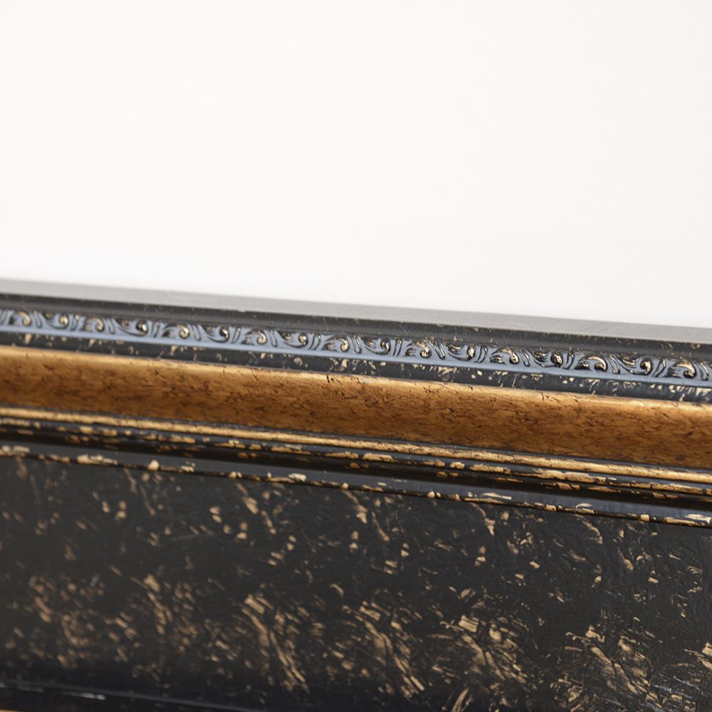 Black and Gold Tone Wall Mirror by The Bombay Company