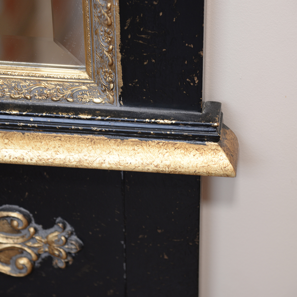 Black and Gold Tone Wall Mirror by The Bombay Company