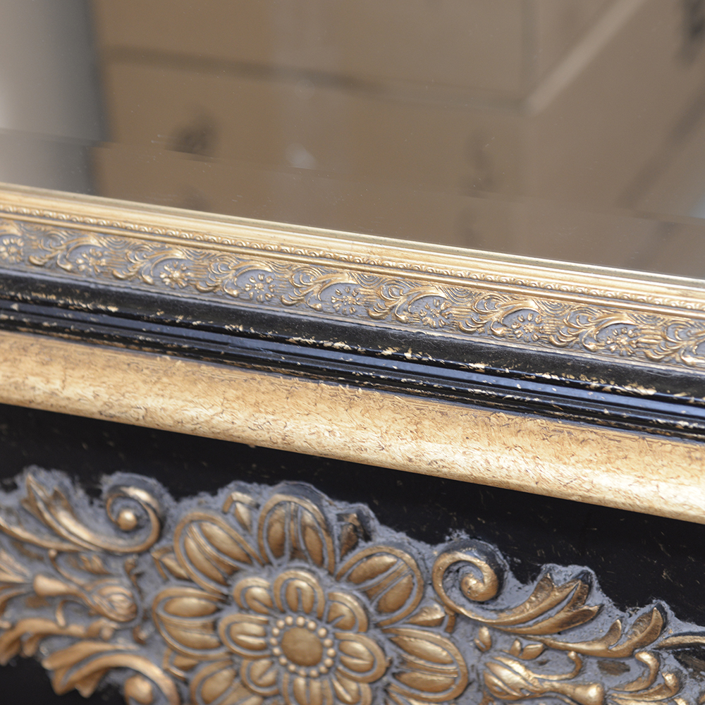 Black and Gold Tone Wall Mirror by The Bombay Company