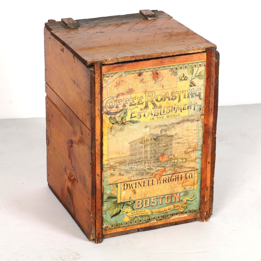 Vintage Dwinell-Wright Co. Boston Coffees Crate