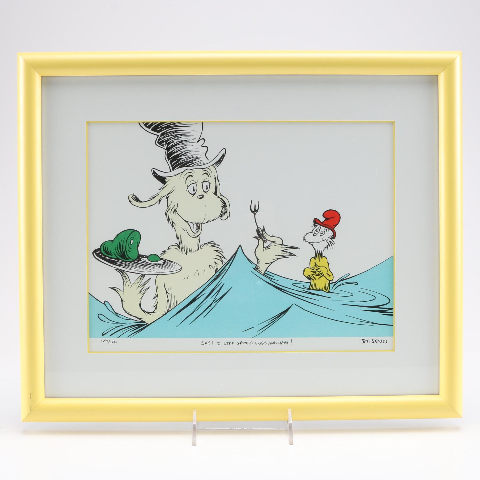Limited Edition Dr. Seuss Lithograph "Say! I Like Green Eggs and Ham!"