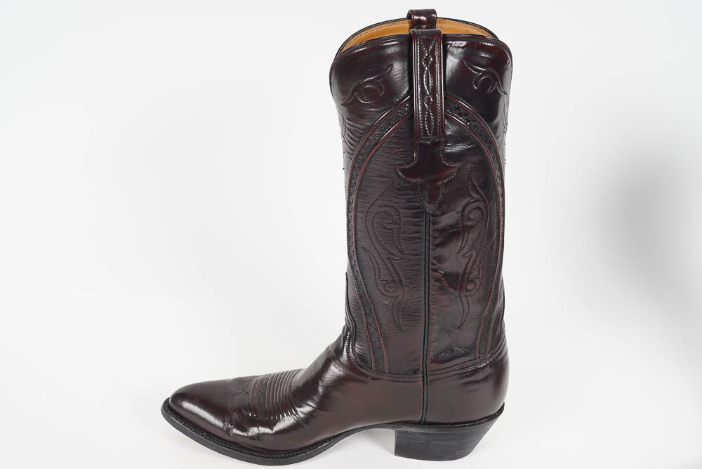 Pair of Men's Black Lucchese Cowboy Boots