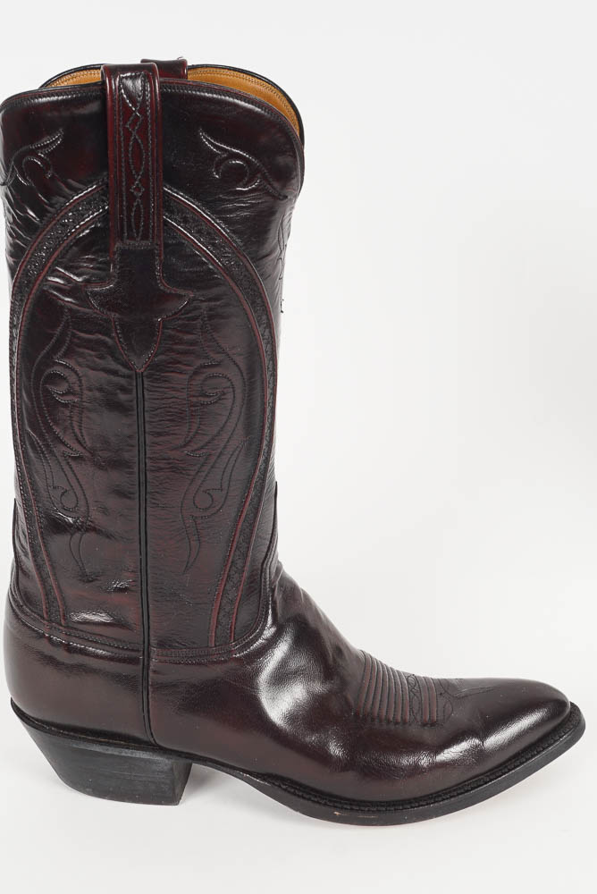 Pair of Men's Black Lucchese Cowboy Boots