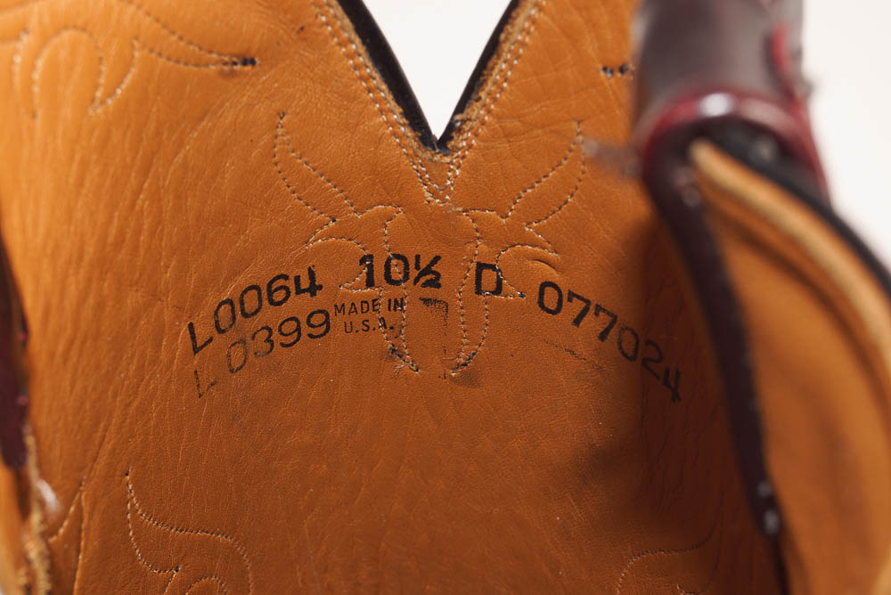 Pair of Men's Black Lucchese Cowboy Boots