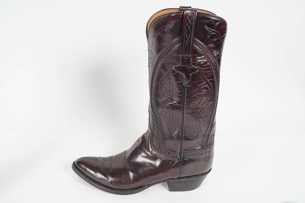Pair of Men's Black Lucchese Cowboy Boots