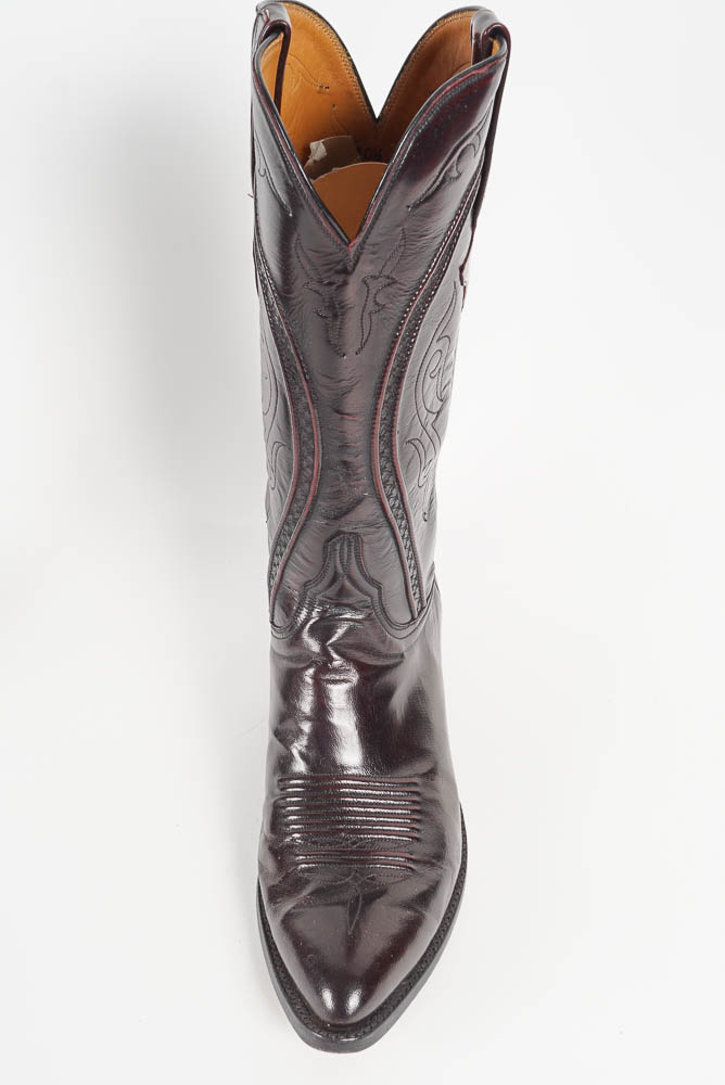 Pair of Men's Black Lucchese Cowboy Boots