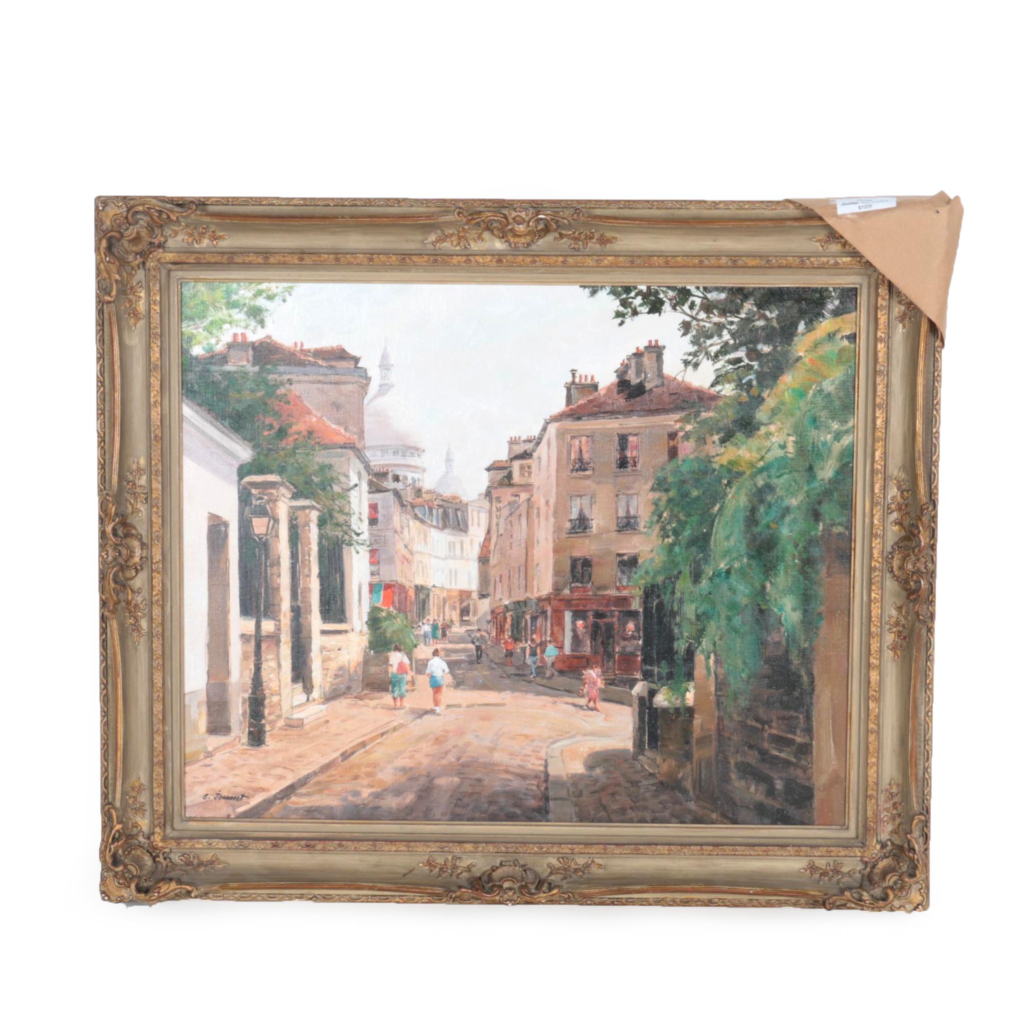 Claude Jousset Oil Painting on Canvas "Soleil Rue Norvins"