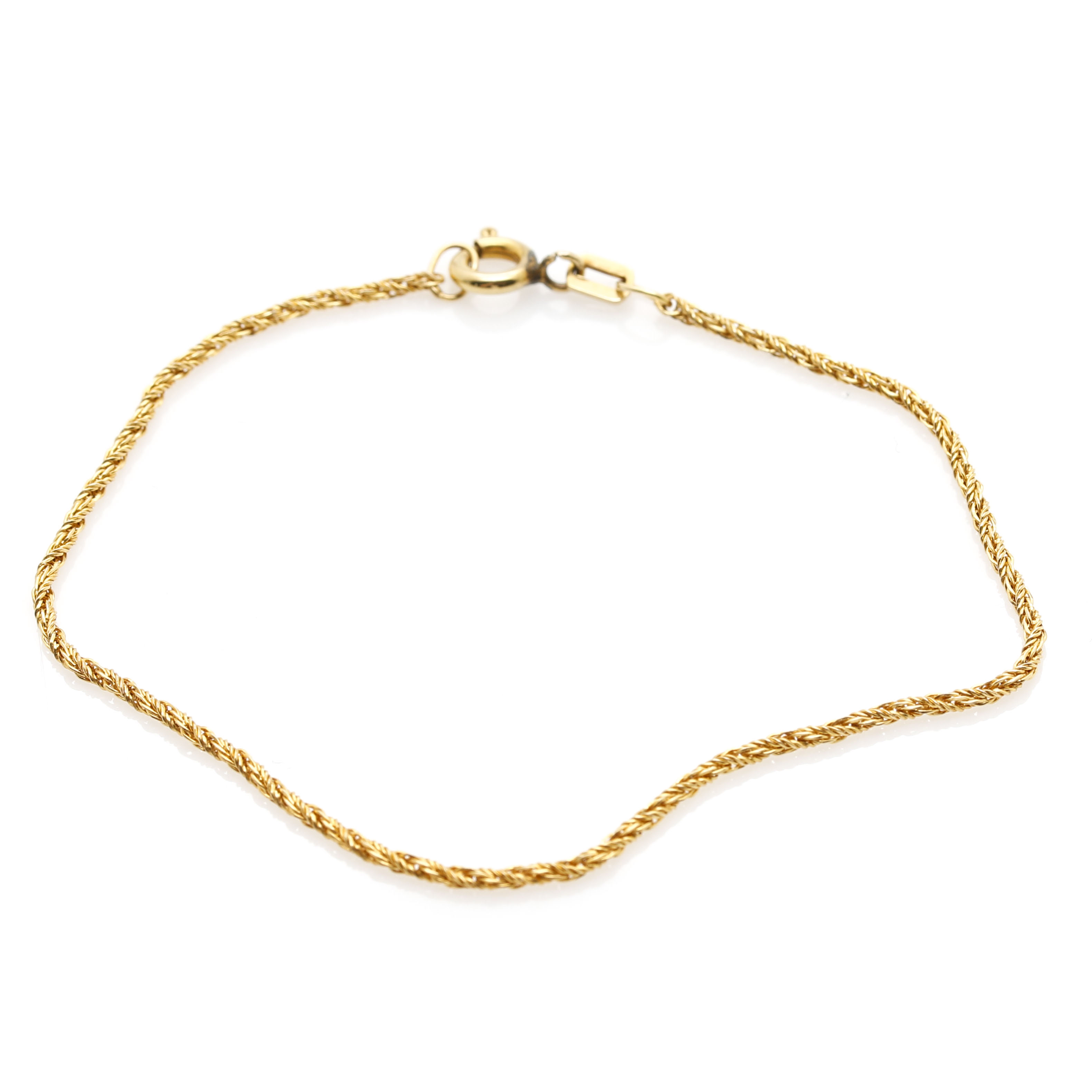 14K Yellow Gold Rope Bracelet