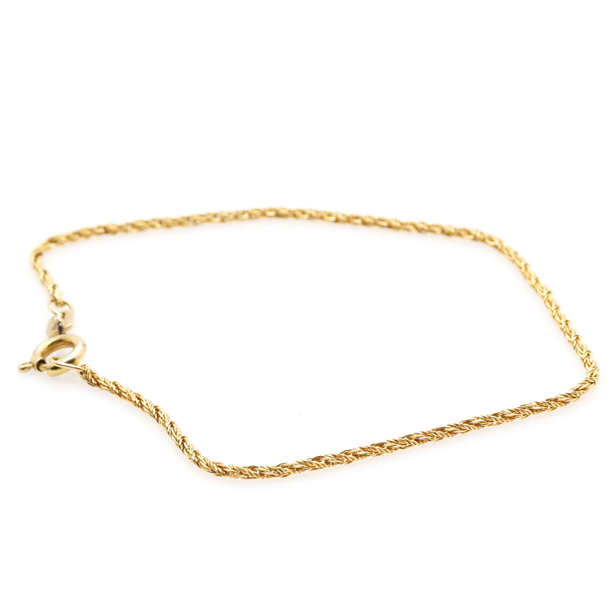14K Yellow Gold Rope Bracelet