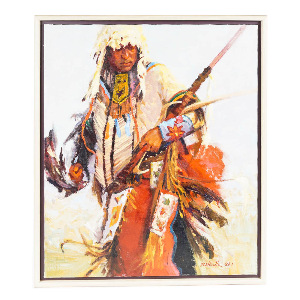 Ray Vinella Oil Painting on Canvas "Straight Dancer From The North"