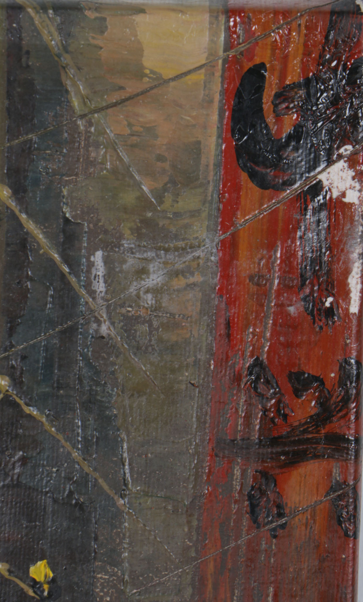 Tang Ping Acrylic on Canvas Hong Kong Street Scene