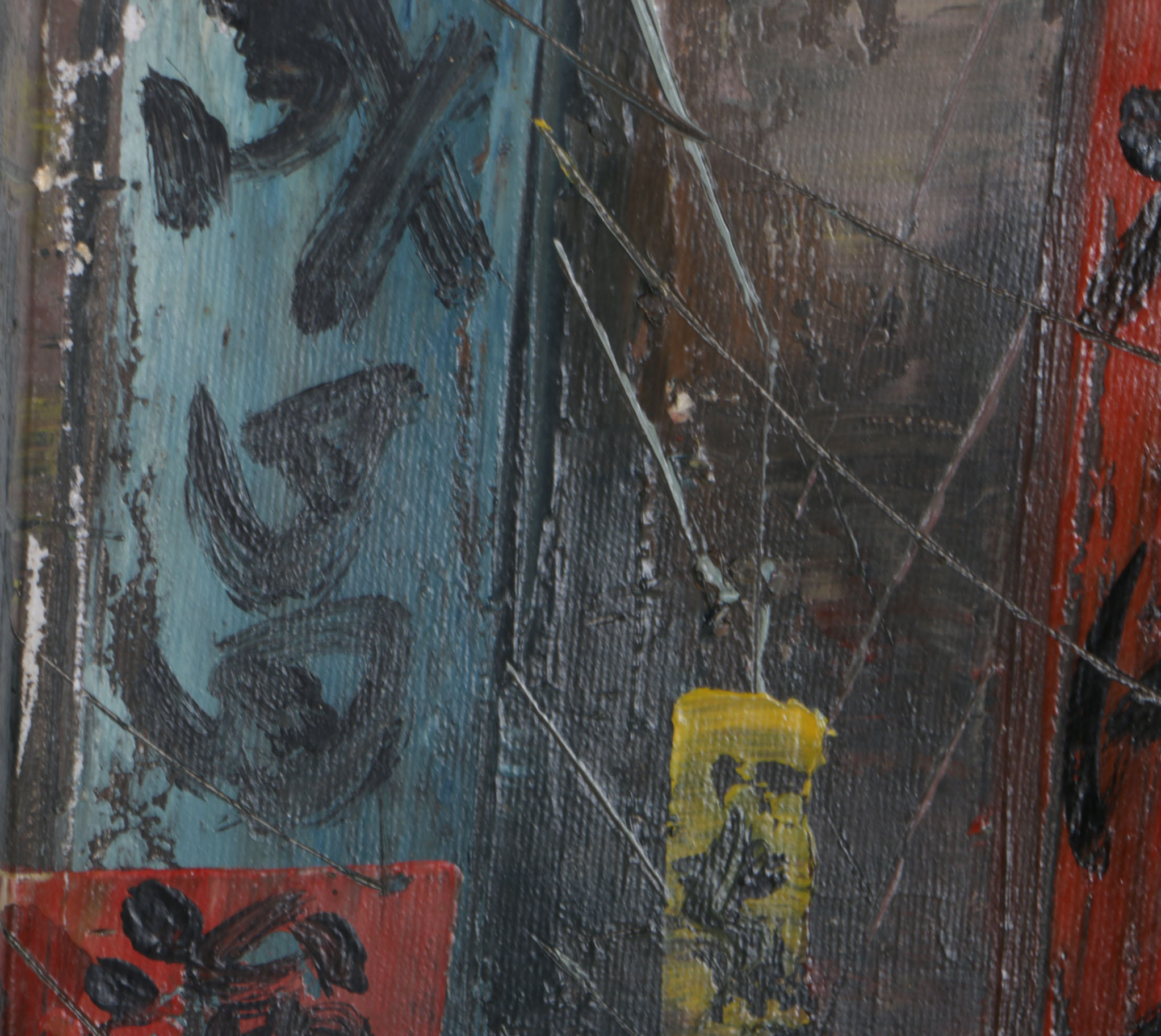 Tang Ping Acrylic on Canvas Hong Kong Street Scene