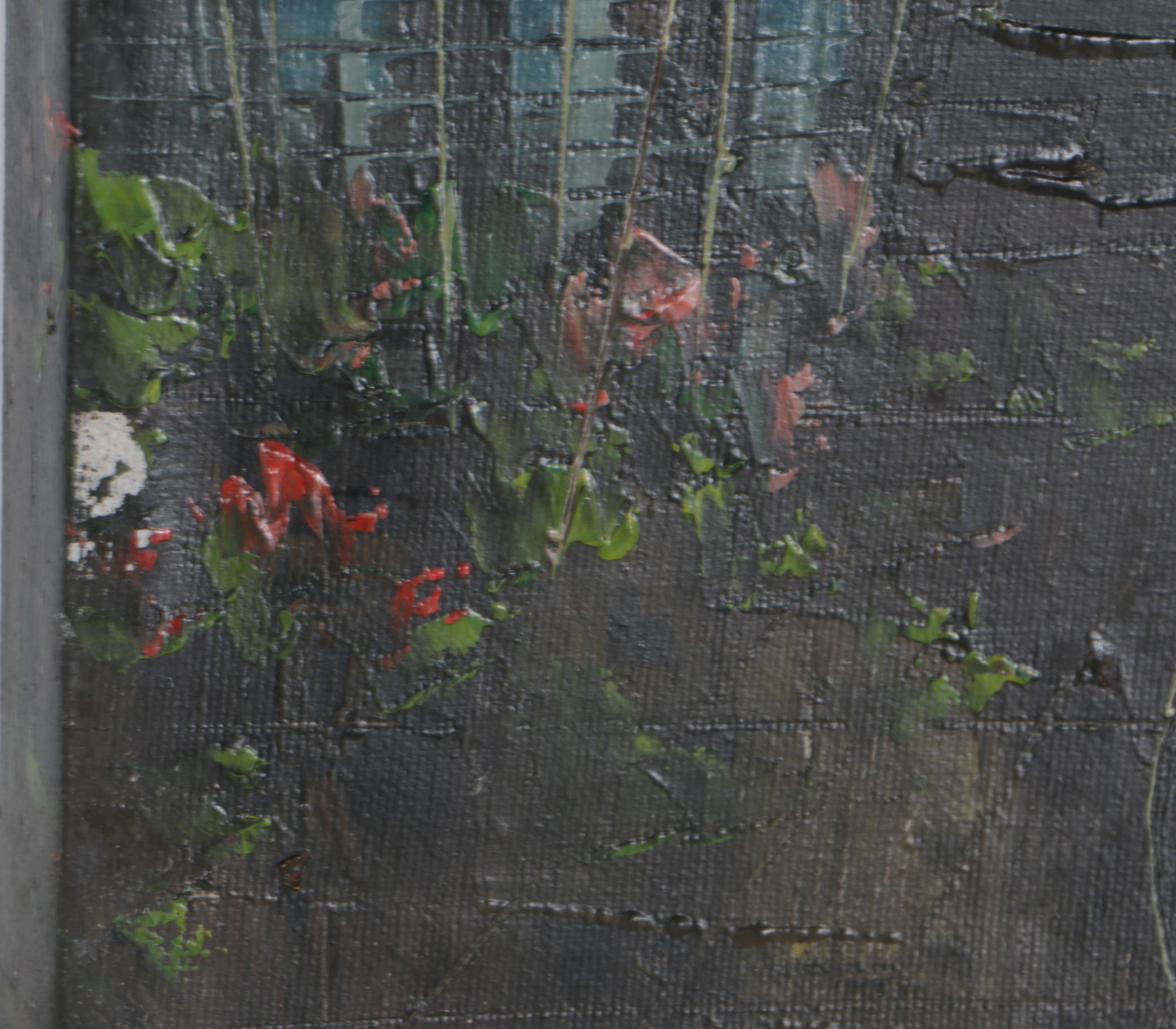 Tang Ping Acrylic on Canvas Hong Kong Street Scene