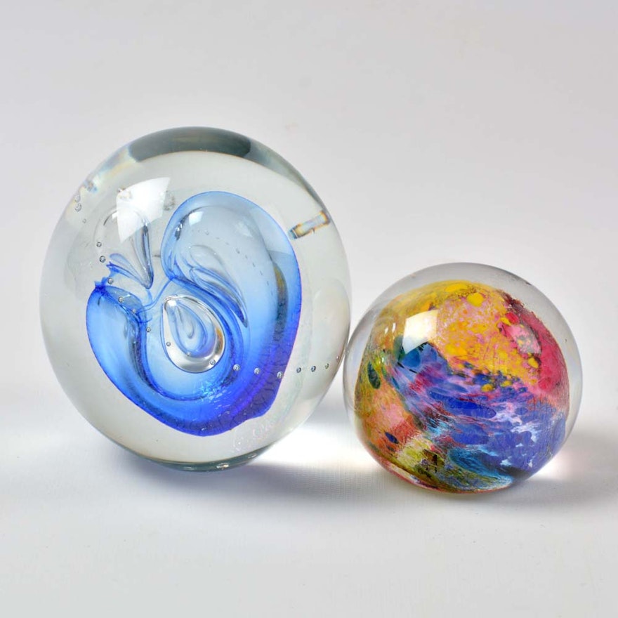 Signed Art Glass Paperweights