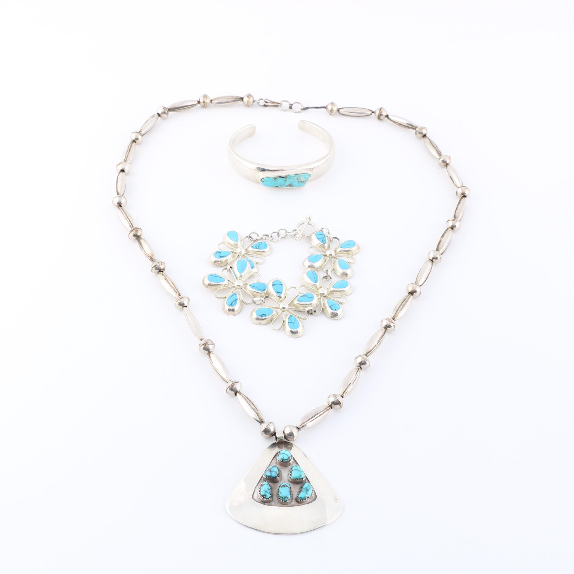 Sterling Silver and Turquoise Jewelry