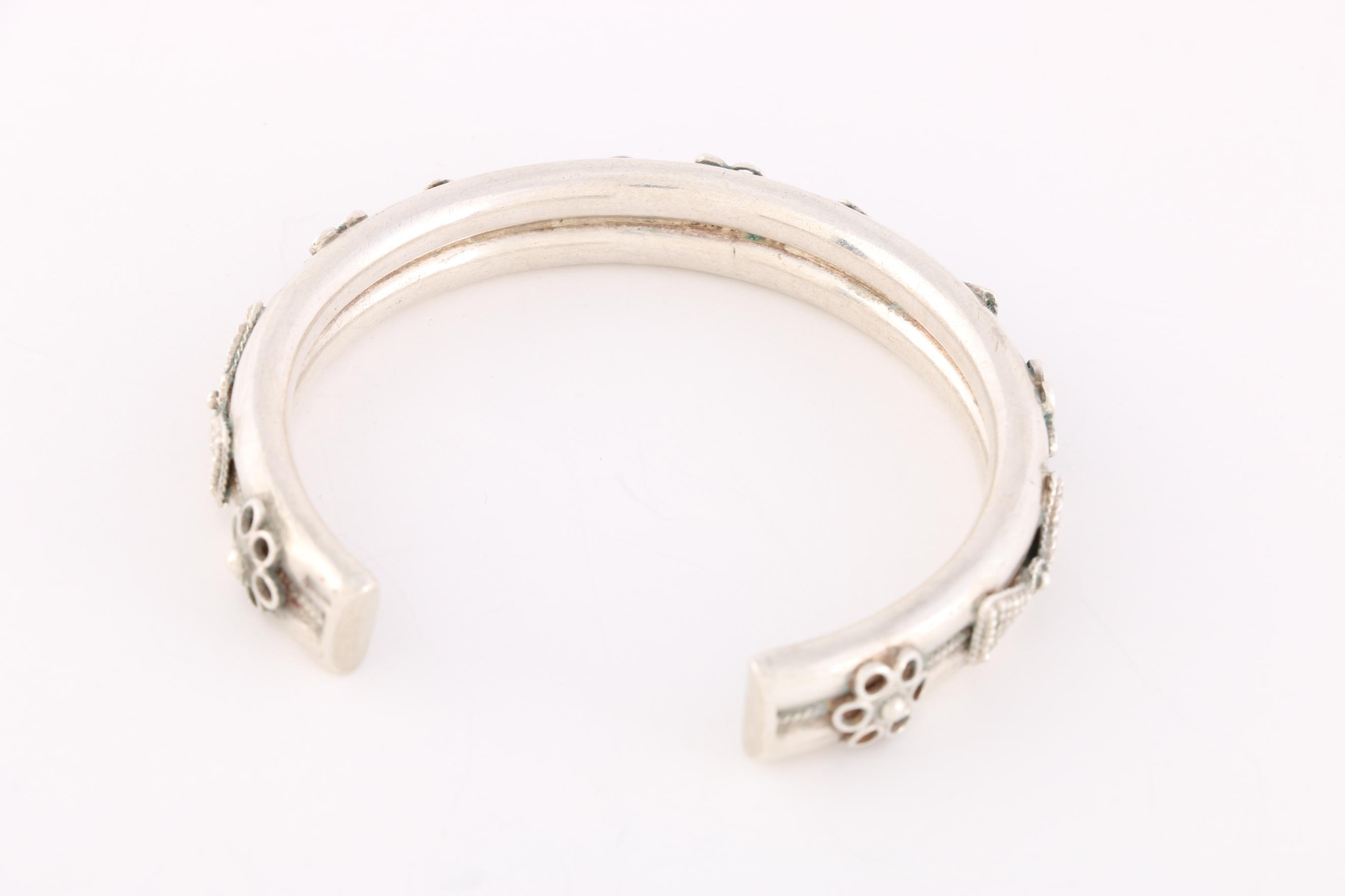 Silver Tone Cuff Bracelet and Earrings