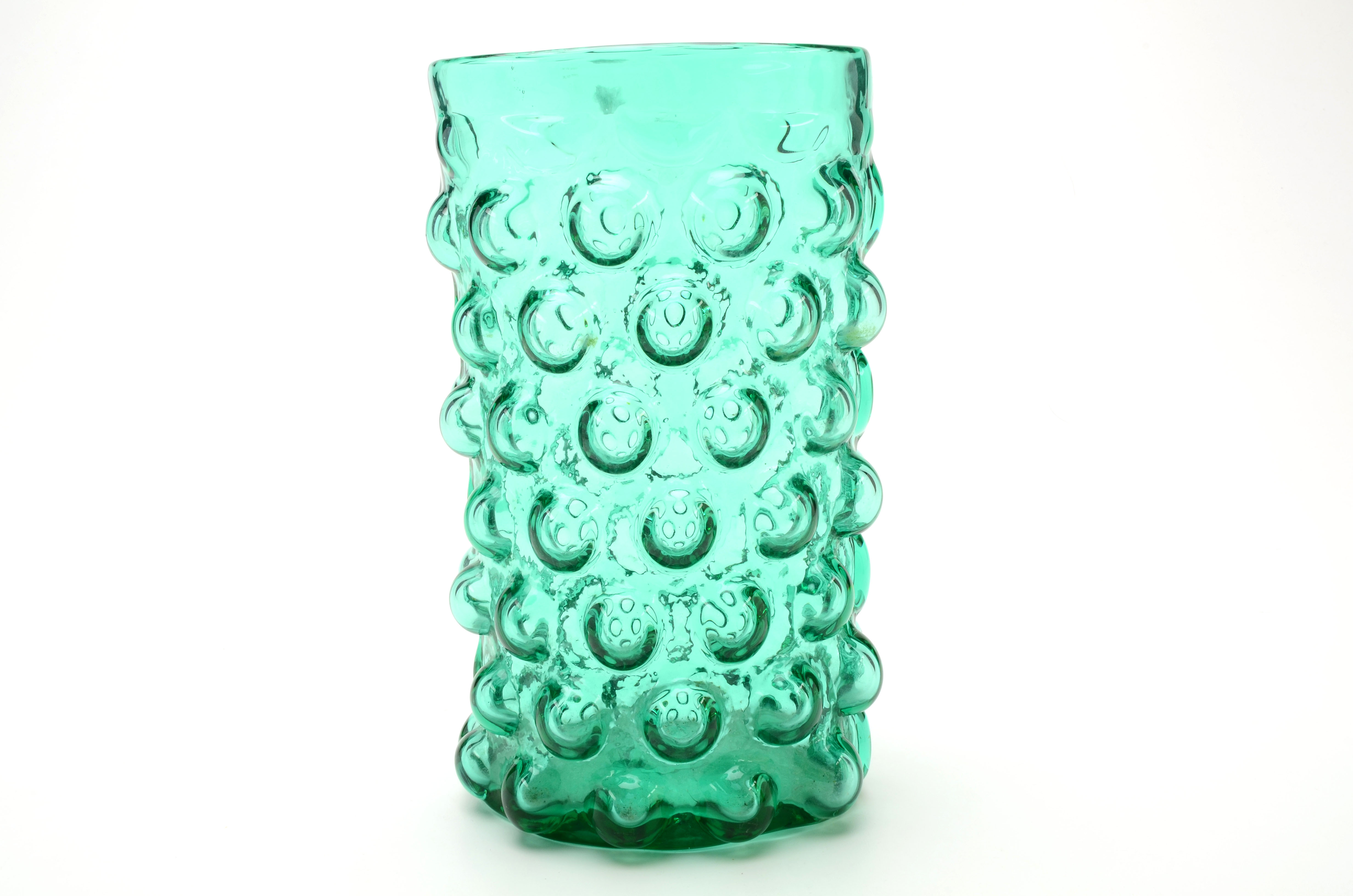 Green Blenko Glass Vases
