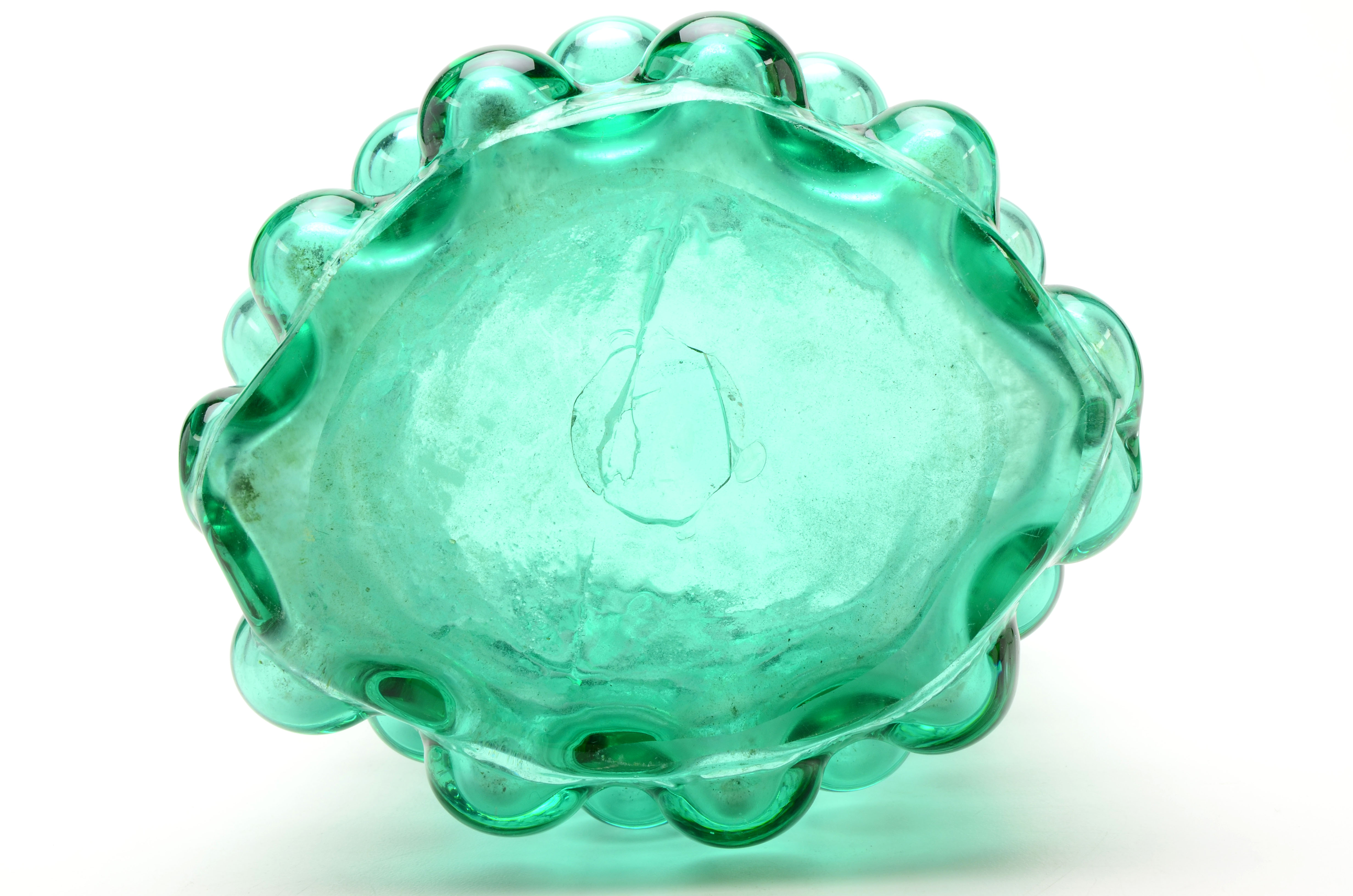 Green Blenko Glass Vases