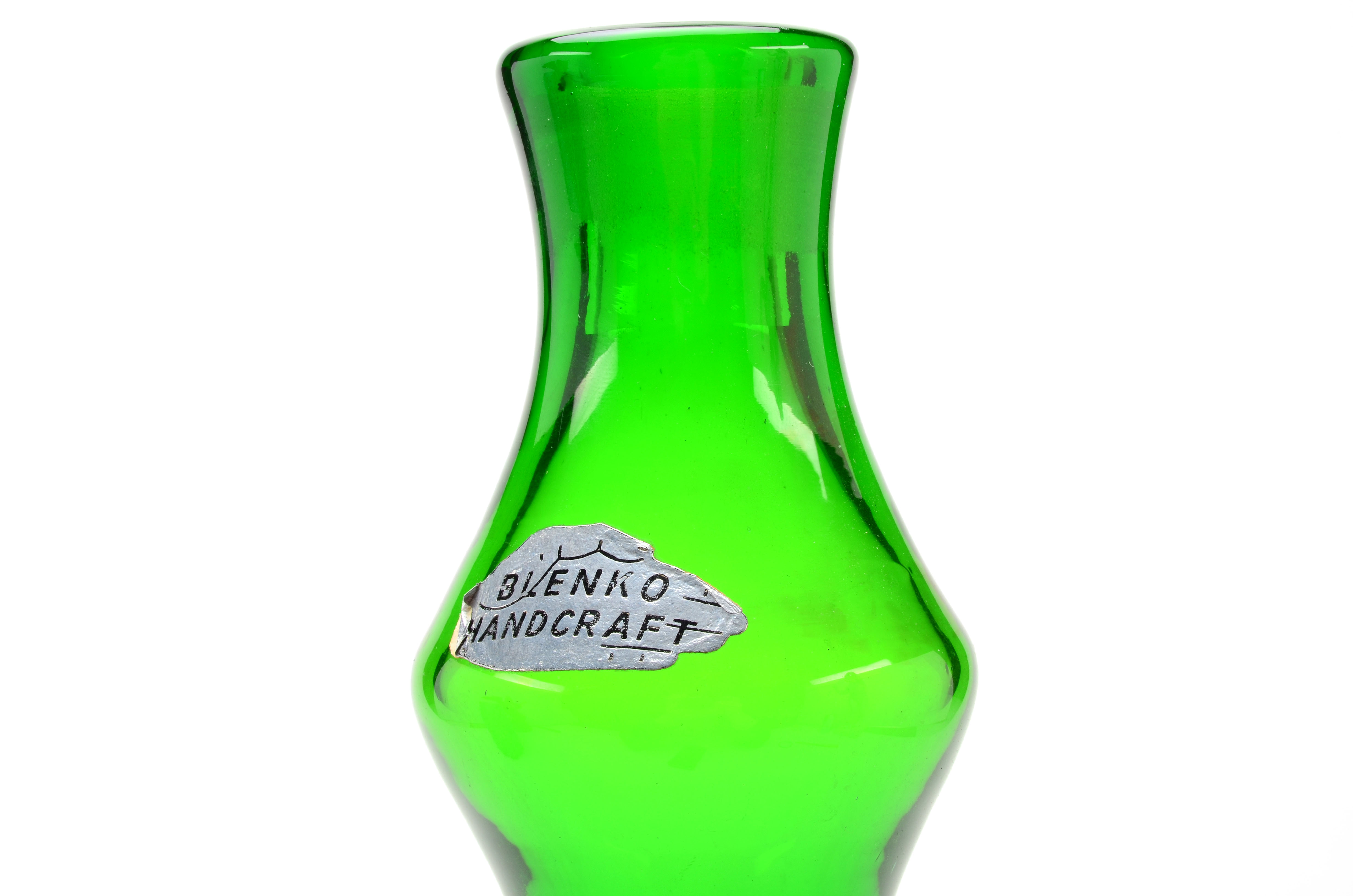 Green Blenko Glass Vases