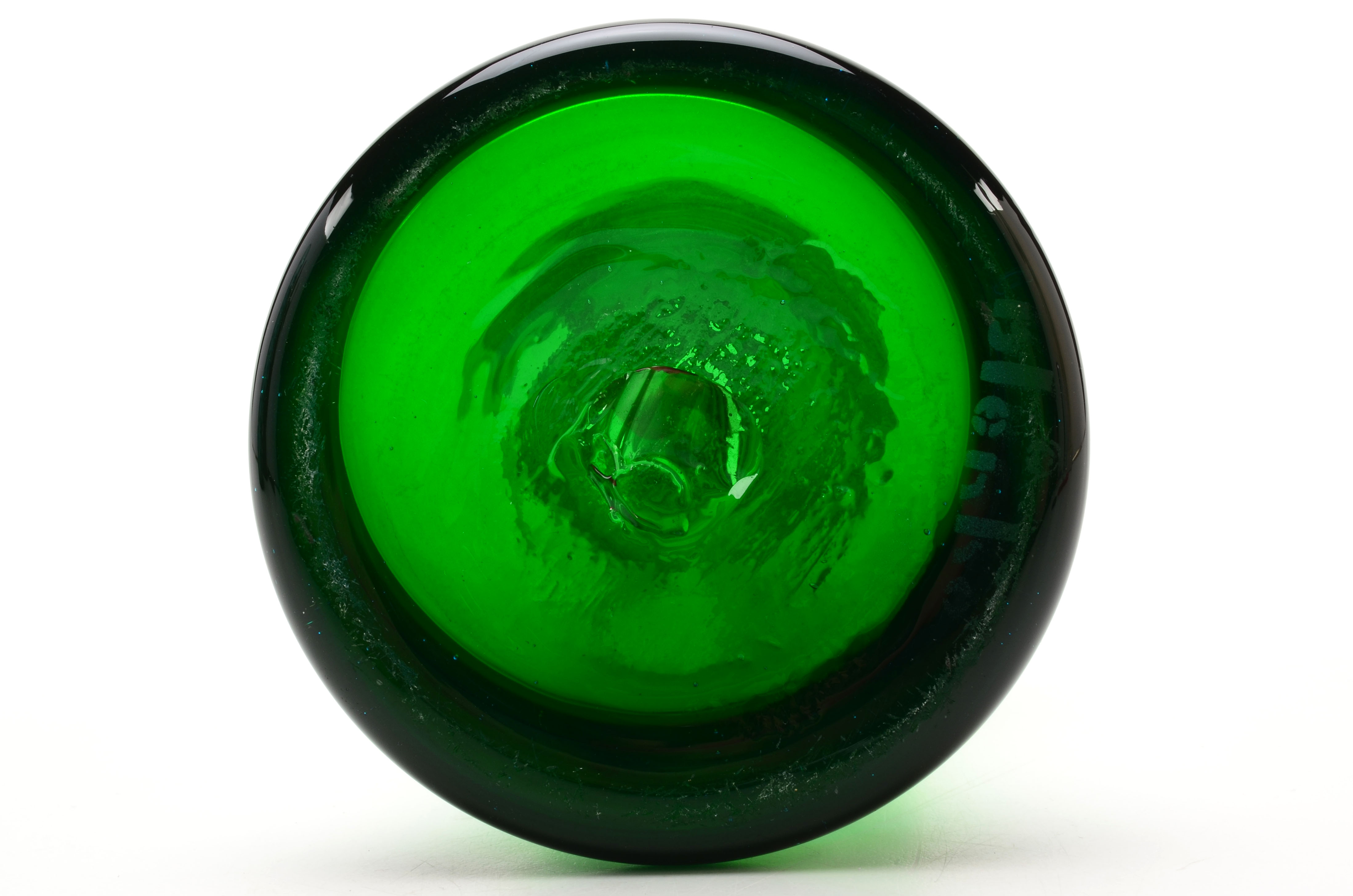 Green Blenko Glass Vases