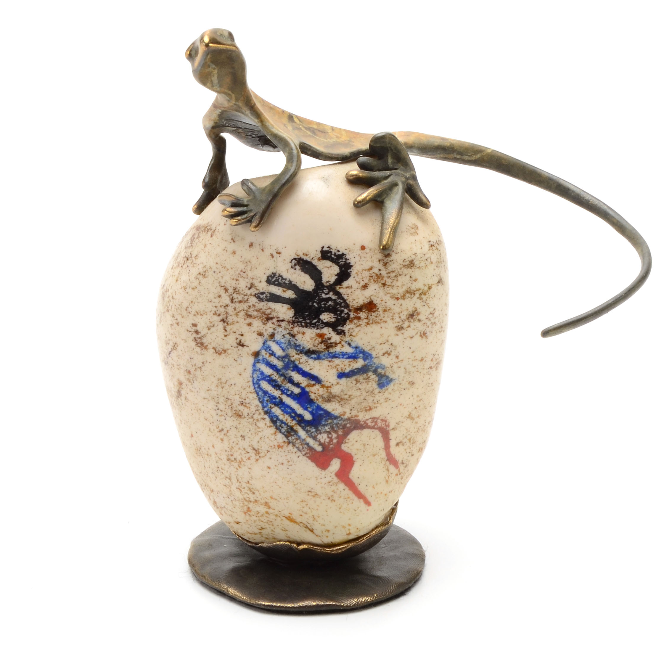 Michael Storey Bronze Lizard Sculpture