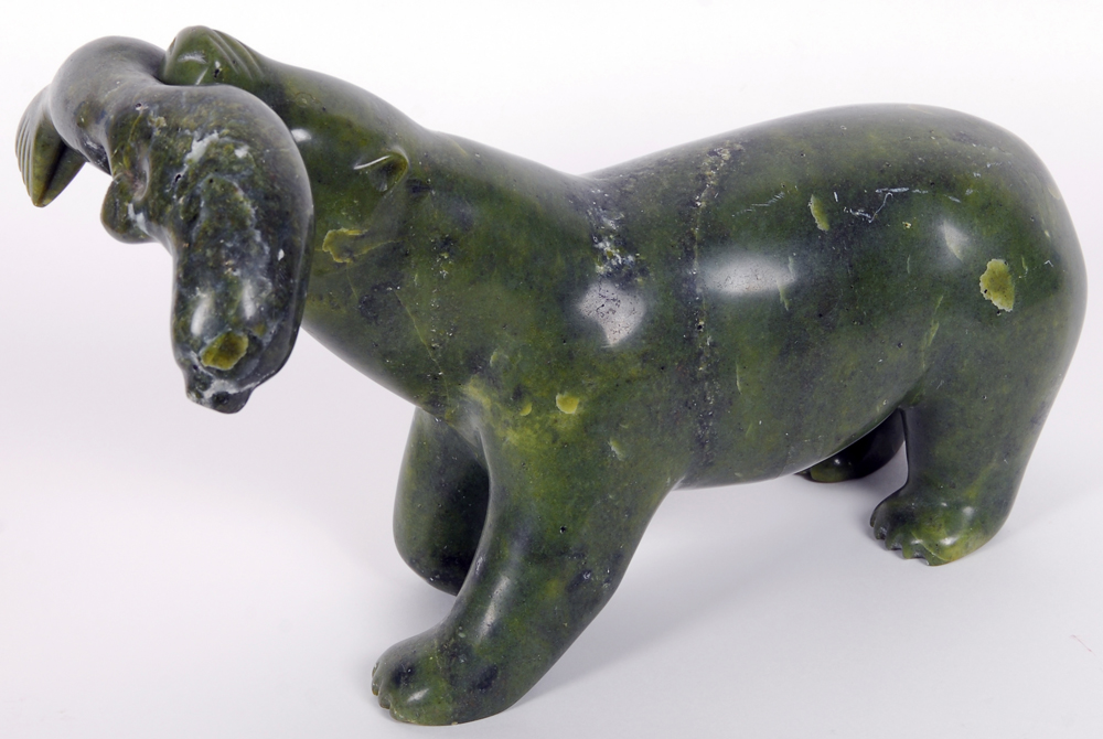 K. Pudiat Serpentine Polar Bear With Seal