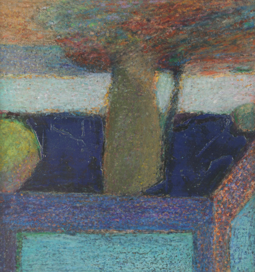 Edgar Hatten Oil Painting on Paper "Table, Fruit, and Flowers"