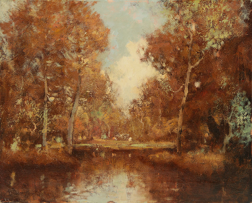 George Thompson Pritchard Oil Painting on Canvas Riverscape