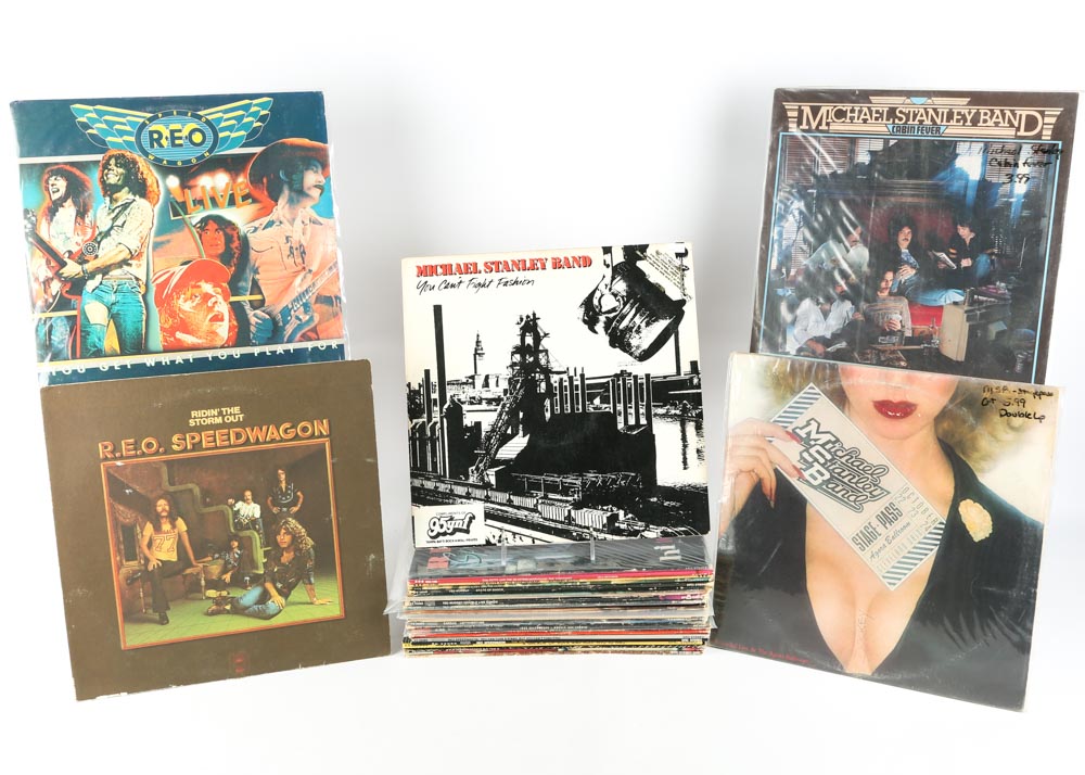 Tom Petty, REO Speedwagon, Micheal Stanley and Other Rock LPs