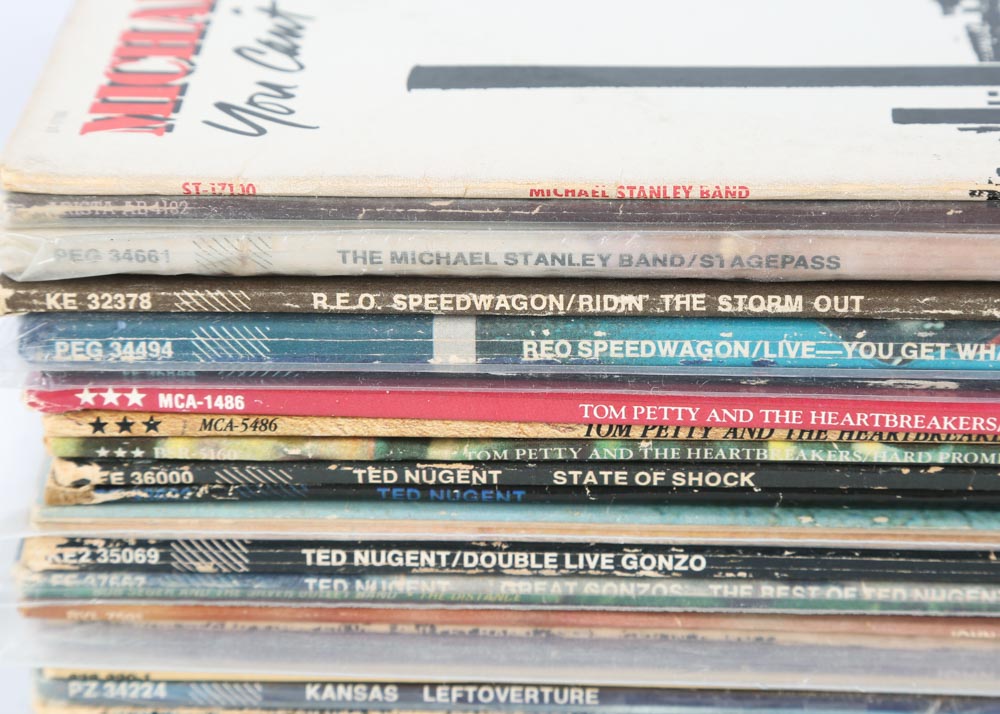 Tom Petty, REO Speedwagon, Micheal Stanley and Other Rock LPs