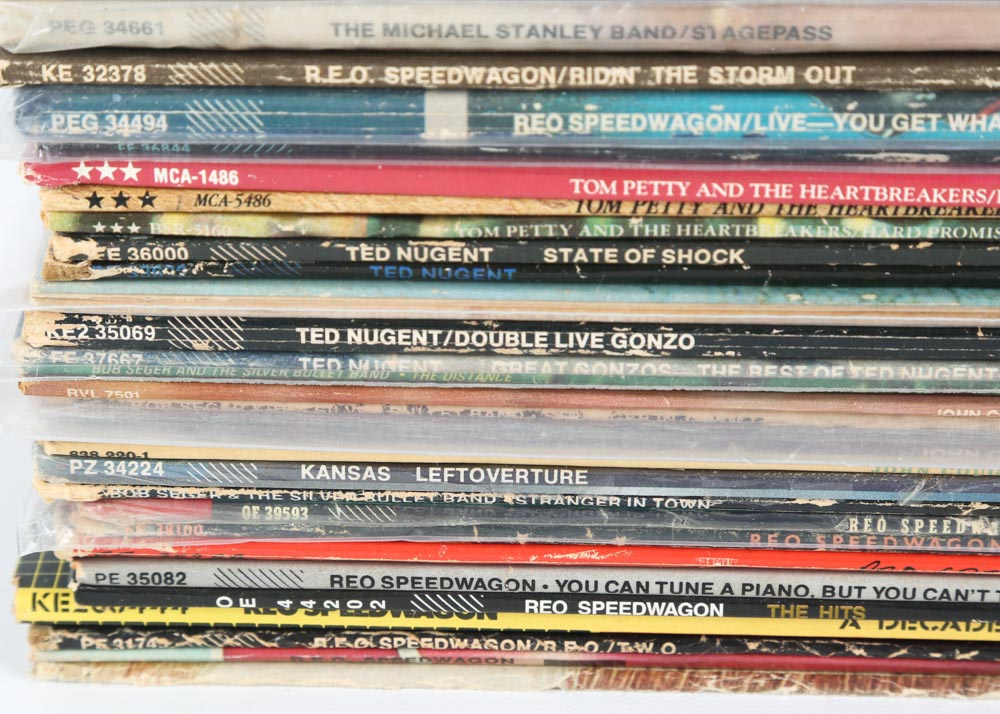 Tom Petty, REO Speedwagon, Micheal Stanley and Other Rock LPs