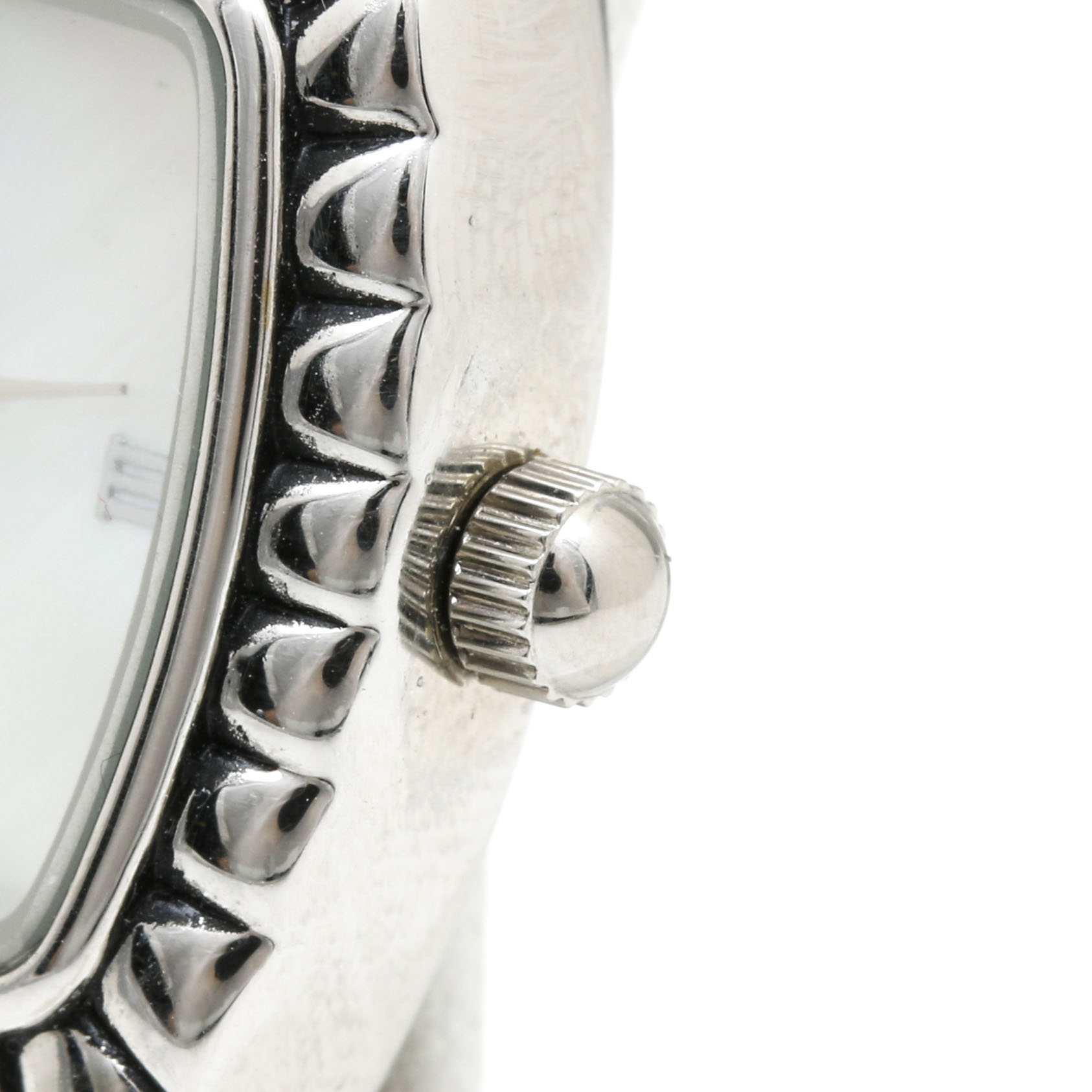 Silver-Tone Mother of Pearl Aria Quartz Watch