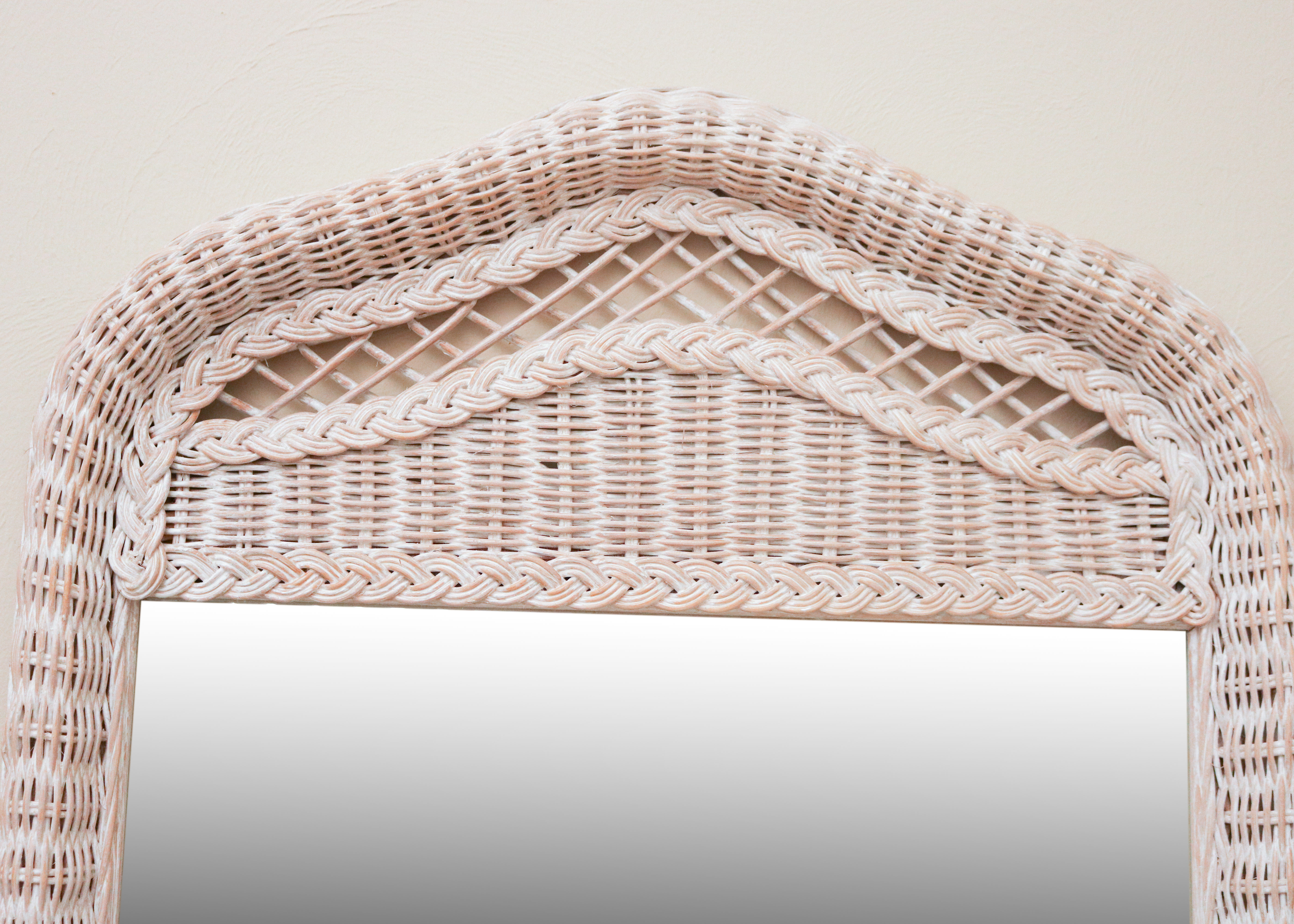 Lexington Furniture White Wicker Dresser, Mirror, and Nightstands