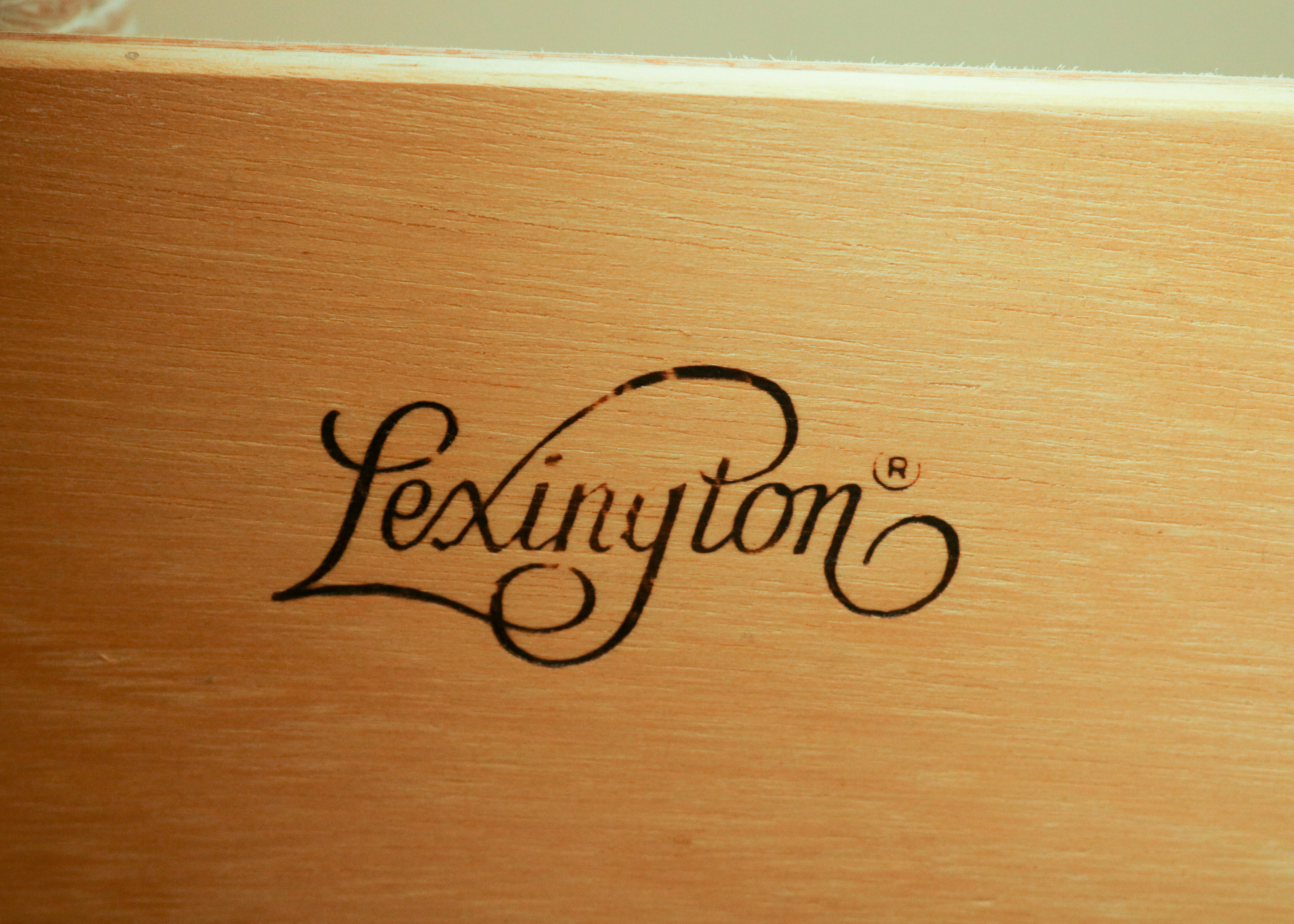 Lexington Furniture White Wicker Dresser, Mirror, and Nightstands