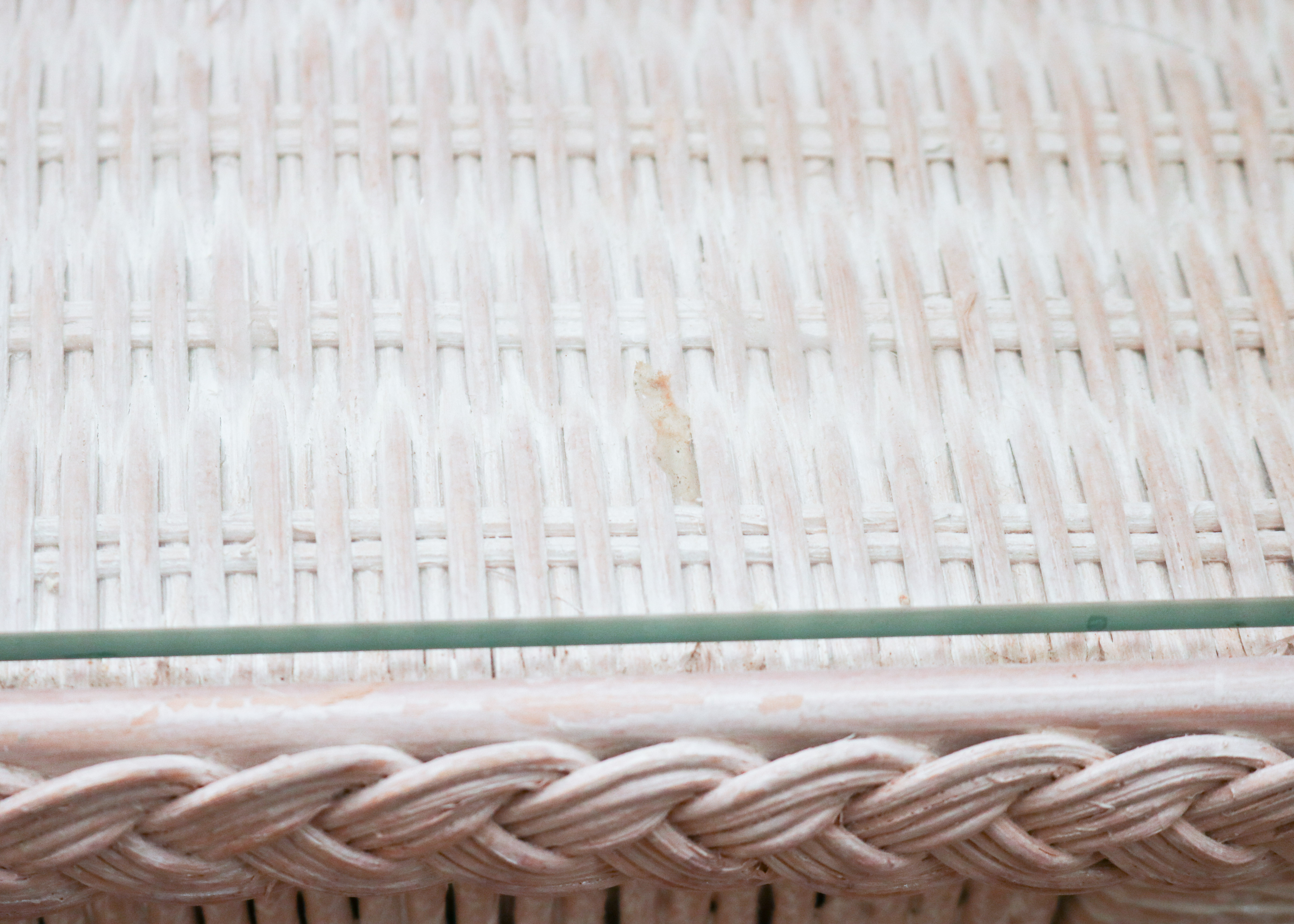 Lexington Furniture White Wicker Dresser, Mirror, and Nightstands