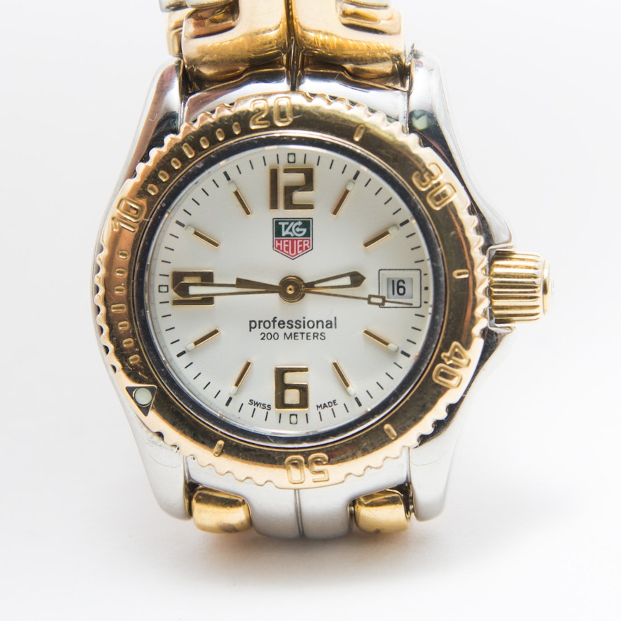 18K Gold and Stainless Steel Tag Heuer Wristwatch