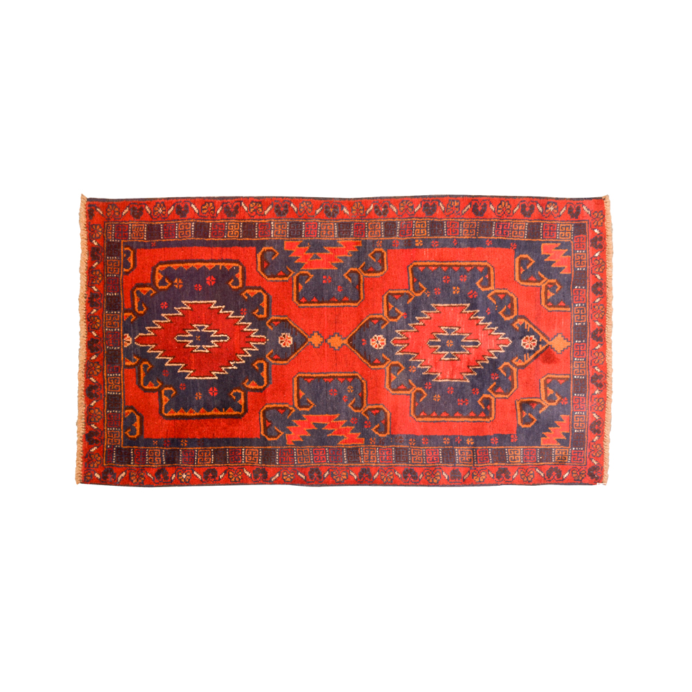 Vintage Hand-Knotted Pak-Baluch Area Rug