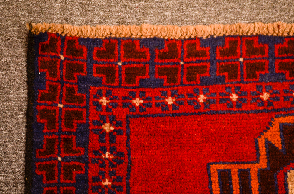 Hand-Woven Wool Baluch Area Rug